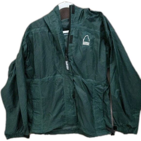Sierra Designs Jackets & Blazers - Women's Sierra Designs Rain Jacket Medium Green Nylon Hooded Lightweight